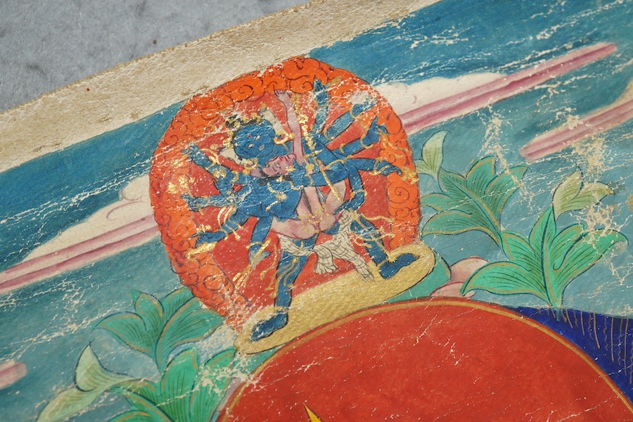 A Tibetan thangka, 18th/19th century, depicting Master Tsongkhapa